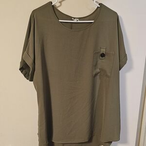 Cato 18/20 short Sleeve green shirt